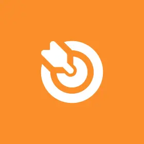 A white dart hits the center of a target on an orange background, embodying precision and focus—much like finding the perfect mobile home for rent that suits your lifestyle.